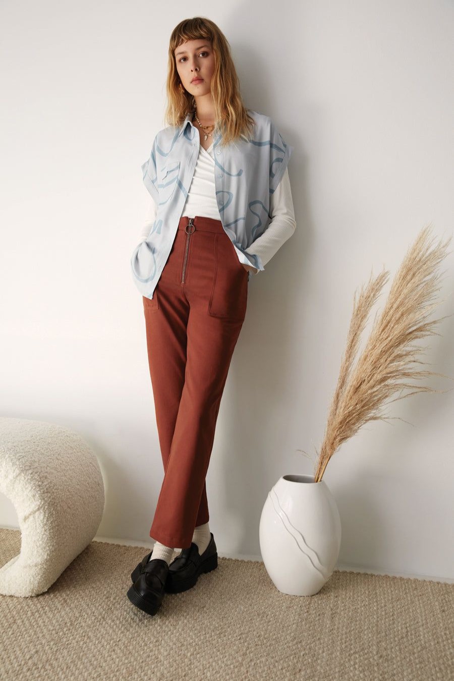 Pants | Eve Gravel Reed Pants