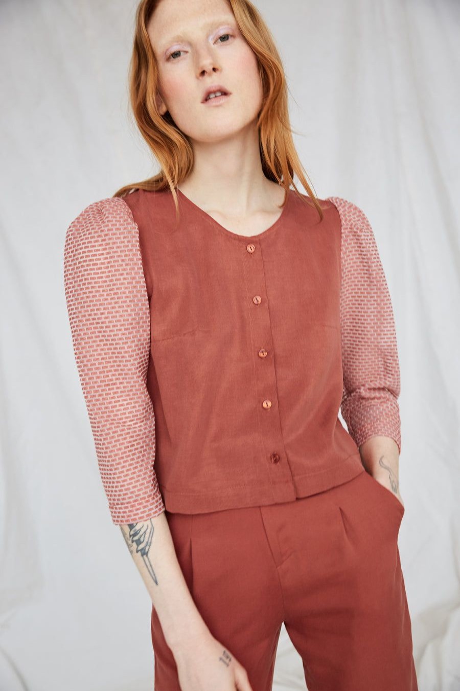 Tops | Eve Gravel Morning Dew Shirt