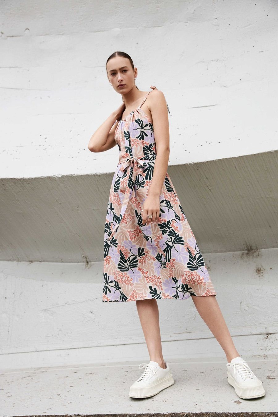 Dresses | Eve Gravel Hibiscus Dress